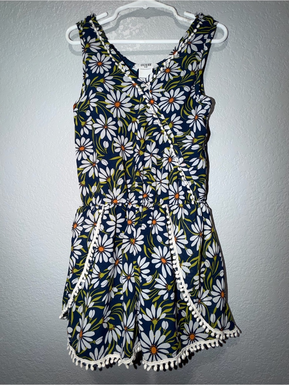 Guess Kids Navy Daisy Print Dress Size 7